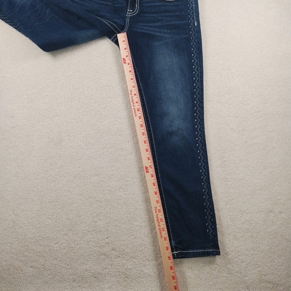 Miss Me Jeans Women's 27 Fits 30x27 Slim Boyfriend Ankle Stretch Embroidered 💎 - Picture 12 of 15